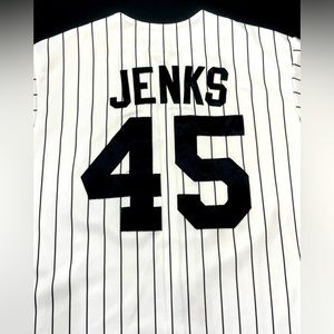 MLB Chicago White Sox #45 Jenks stitched jersey size L